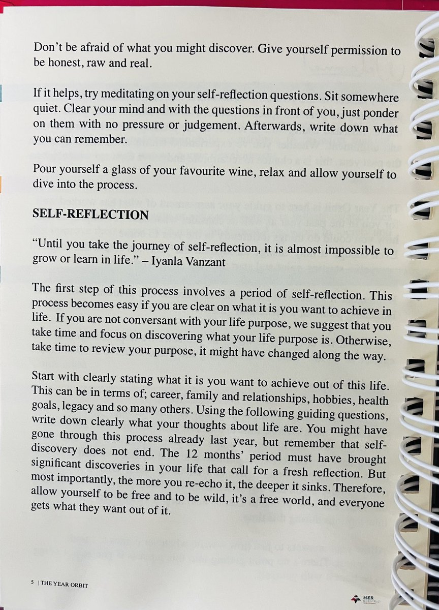 her_beyond's tweet photo. "You cannot have a meaningful life without having self-reflection". ~ Oprah Winfrey

Have you done a self-reflection before? Well, you might need support. Get yourself the Year Orbit,  to guide you though this process. Reach out 0705098969 for a copy at only 50,000ugx. https://t.co/eCuPwjbrB1