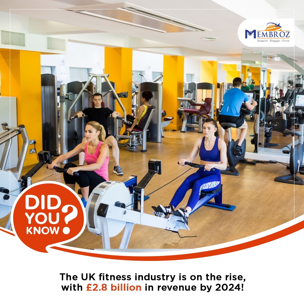 membroz's tweet photo. The UK fitness sector is booming! 

£2.8B revenue by 2024! Leverage tools like fitness management software to drive growth and enhance engagement.

Learn more: https://t.co/X81HJC7MuR

#Membroz #membershipmanagementsystem #membershipmanagementsoftware #fitnessmanagementsoftware https://t.co/tacizq2FLg