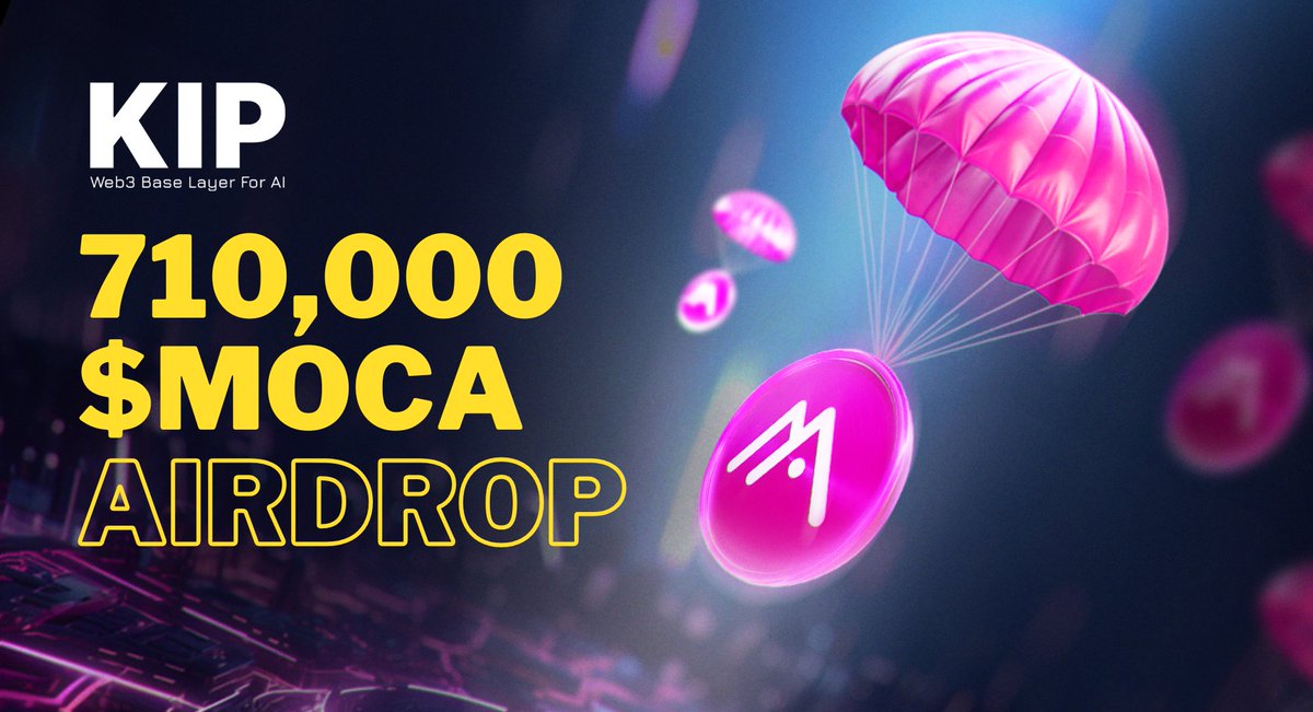 KIPprotocol's tweet image. 🎉 710K $MOCA AIRDROP COMING TO KIP HOLDERS! 🎉

Your digital reputation matters, especially in the KIP AI ecosystem. 🌟

KIP Protocol &amp;amp; @Moca_Network are teaming up to reward loyal $KIP holders with 710K $MOCA tokens.

Important Info 🧵👇