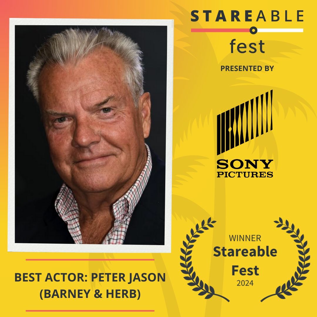 Congrats to Peter Jason of Barney &amp; Herb for winning #StareableFest 2024's Best in Acting award!

About the show: A devilishly charming retiree and his thirtysomething friend find comfort, happiness and mutual enlightenment in spending time together navigating the human condition
