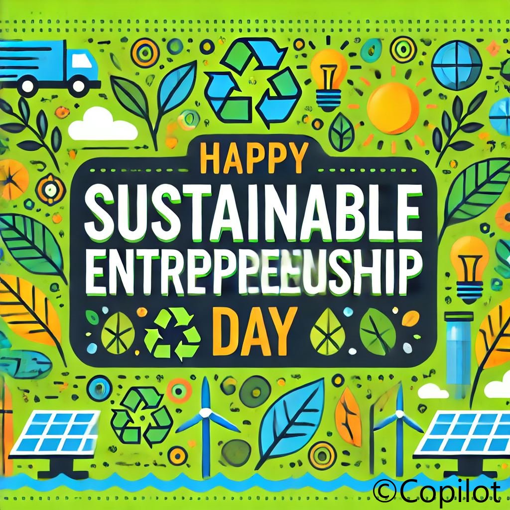 🥳 14.December 
🌱Let's celebrate together with us <a href="/BayFOR_UEB/">BayFOR Unit Environment, Energy & Bioeconomy</a> 
the innovators who turned their dreams into green realities with eco-friendly practices! ✨

Happy Sustainable Entrepreneurship Day! 🎉

 Share your sustainable journey— 🌿
#SustainableEntrepreneurship #EcoWarriors