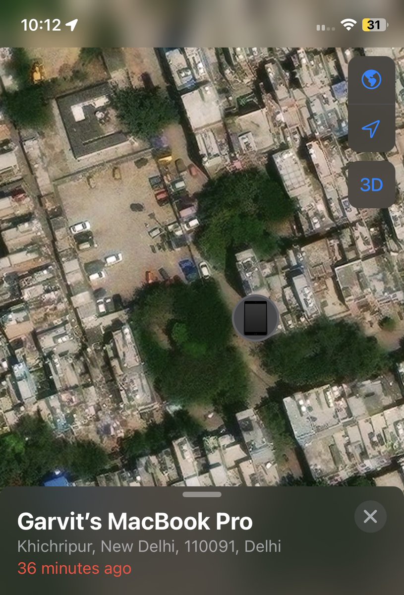 GarvitSaini628's tweet photo. Resorting to social media after observing the reluctance of police to resolve my case of car theft. Location of Macbook &amp; ipad which were in the car is traceable to coordinates provided below. 
(28.6204371, 77.3173101), Khichripur
@DelhiPolice  @CMODelhi @dtptraffic @LtGovDelhi https://t.co/fEey1VFY8m