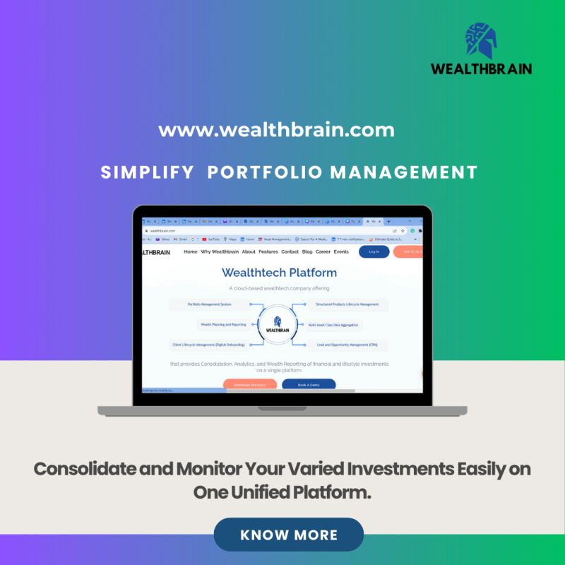 WealthBrain_'s tweet photo. Discover how our WealthTech Platform transforms investment management for HNWIs, family offices, and wealth managers alike.

💻 Learn more or book a demo today at https://t.co/HmXbVWxFnv
#WealthManagement #PortfolioManagement #FintechInnovation #WealthBrain #DigitalTransformation https://t.co/3NFEYc6wwW