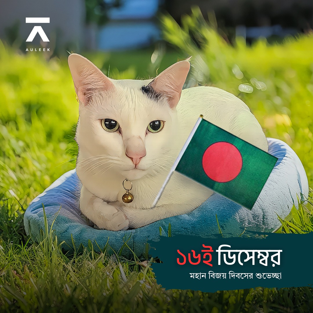 Auleek's tweet photo. Auleek এবং আমাদের বিল্লু সাহেব KneadO-এর পক্ষ থেকে সবাইকে মহান বিজয় দিবসের শুভেচ্ছা।
#auleek #bijoydibosh https://t.co/pyKCdRNjH5