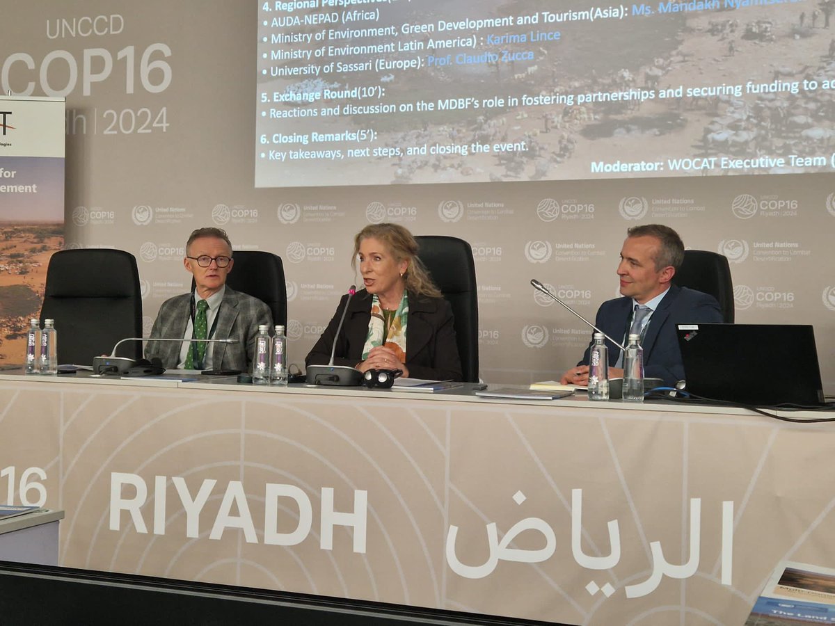 Ambassador Yasmine Chatila Zwahlen (@swissembassyksa) on Twitter photo At #COP16 of <a href="/UNCCD/">UN Land and Drought</a>, we launched the Multi-Donor Basket Fund to strengthen the successful work of the World Overview of Conservation Approaches and Technologies <a href="/unibern/">Universitรคt Bern</a> <a href="/WOCATnet/">WOCAT</a> a key driver of Sustainable Land Management #SLM worldwide.๐โจ At #COP16 of <a href="/UNCCD/">UN Land and Drought</a>, we launched the Multi-Donor Basket Fund to strengthen the successful work of the World Overview of Conservation Approaches and Technologies <a href="/unibern/">Universitรคt Bern</a> <a href="/WOCATnet/">WOCAT</a> a key driver of Sustainable Land Management #SLM worldwide.๐โจ