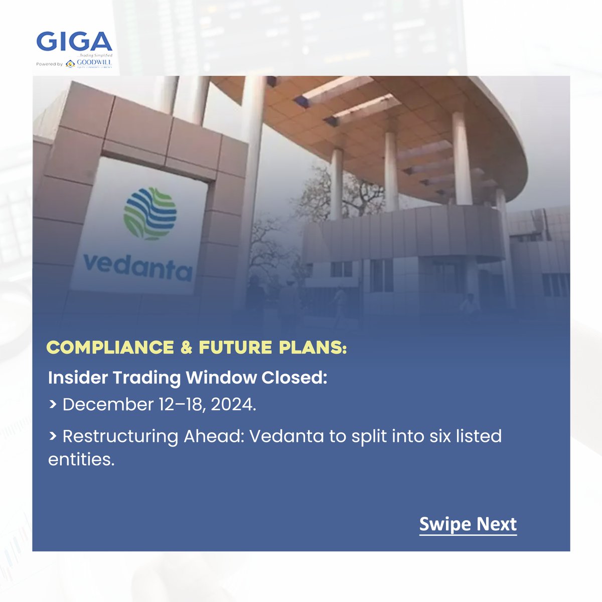 GoodwillGiga's tweet photo. Vedanta's big day 👀

#vedanta #giga #gigatamil #gigapro #investment #investing #Stocks #shares #stocktrading #sharemarket #trading #ipo #ipodate https://t.co/ZTznrt1kVA