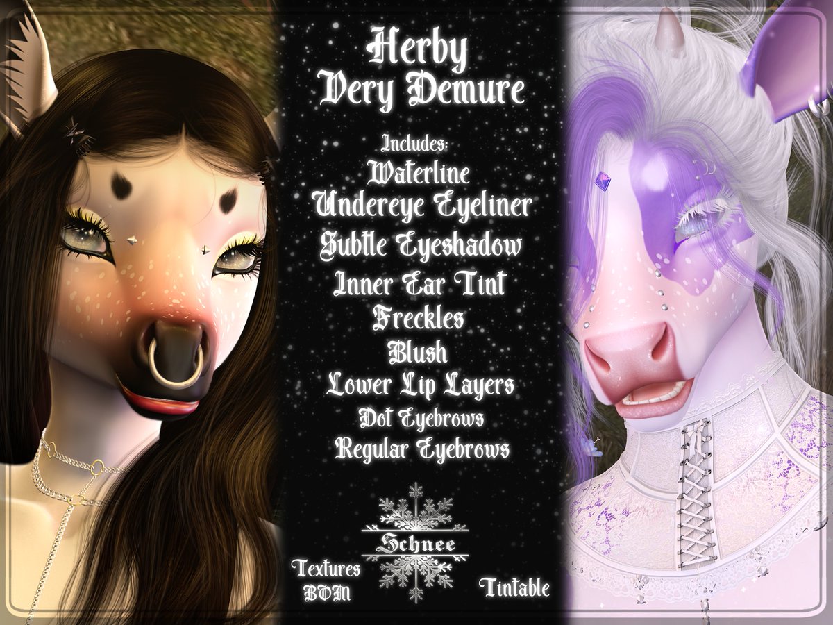 Schnee666's tweet photo. My Abnormality release is now on MP! ✨
https://t.co/jN0VzIkWmP
#secondlife #SL #furrySL #SLfurry #Herby #Abnormality #furry https://t.co/cr0vWYZEqK