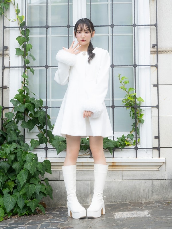 evelyn 2024 リボンティペットコート ホワイト
