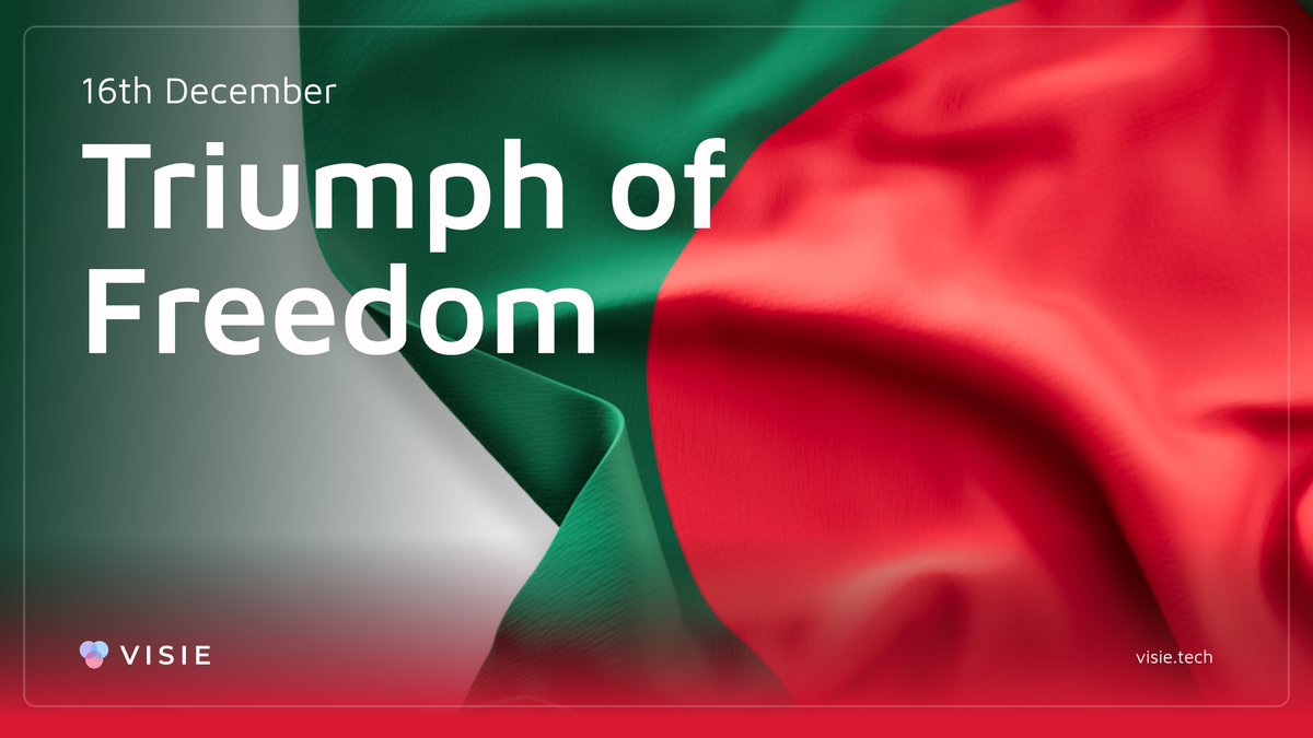 visieai's tweet photo. Celebrating the Triumph of Freedom! Happy Victory Day, Bangladesh! 🇧🇩 #VictoryDay #Bangladesh #16thDecember #TriumphOfFreedom https://t.co/WN2eBAGvfV