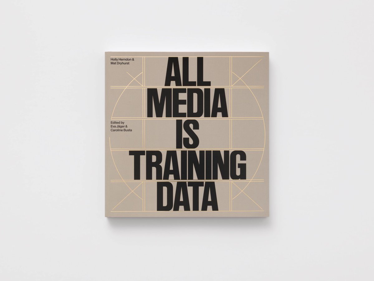 Eric Hu (@_erichu) on Twitter photo New work: All Media Is Training Data, a catalogue of works by <a href="/hollyherndon/">Holly Herndon</a> and <a href="/matdryhurst/">Mat Dryhurst</a>, curated by <a href="/eva__jaeger/">Eva Jäger</a>. THREAD: (1/) New work: All Media Is Training Data, a catalogue of works by <a href="/hollyherndon/">Holly Herndon</a> and <a href="/matdryhurst/">Mat Dryhurst</a>, curated by <a href="/eva__jaeger/">Eva Jäger</a>. THREAD: (1/)