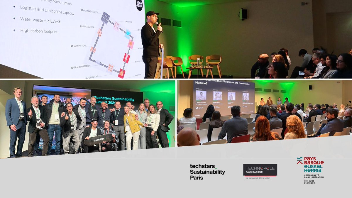 Bravo à Trashboard qui fait partie des 4 #startups françaises lauréates du programme #Techstars #Sustainability Paris de 2024 👏

À l'occasion de la cérémonie de clôture du programme (05/12), Trashboard a pu présenter une nouvelle fois son #matériau #innovant 🪵

<a href="/CommunautePB/">CommunautéPaysBasque</a>