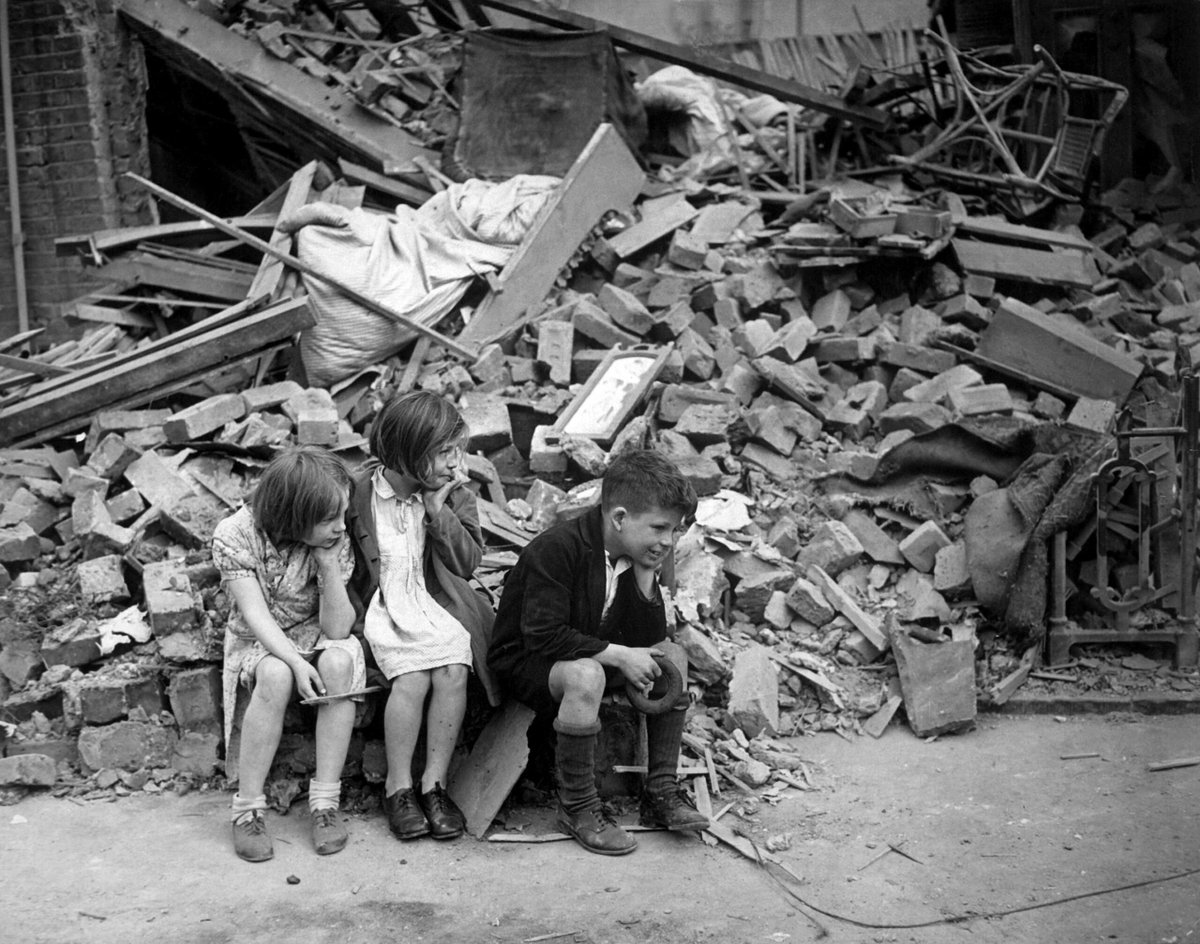 CalumDouglas1's tweet photo. The "Blitz Spirit" is an interesting question, one "contributor" remarked that Eden was quite right to suggest the targeted killing of German civilians because in fact the London Blitz HAD been catastrophic for morale and the "Blitz Spirit" was just made up propaganda.

In fact the truth is far more interesting !

The British government (as were all Governments in likelyhood) terrified pre-war of the effects of a really huge bombing campaign on cities. They had genuine fears that mass hysteria might occur, that the entire population might turn against them and that the rich, and poorest would revolt (they considered them the most suceptible to habouring foreign sympathies).

None of this actually happened, however, and nobody was more surprised than our own government. One of the worst things was in fact how little confidence they had in the British people to stand up to raids.

Large mental health clinics were built around London, forseeing the mass transformation of the population into the mentally infirm overnight. In fact, very little of the sort occured.

"The many mental health clinics that had been designed by the government to accommodate floods of patients stood mostly empty; only a slight increase in “neurotic illness” was reported throughout the duration of the Blitz"

The Blitz propaganda was made so strong because our own government had little hope for their own people to stand it, not because they actually turned out to need it.

Incredibly, suicide rates in England fell by 30% (this trend is not particular to the British). Whilst obviously it can be said that service men in action were obviously too otherwise concerned to have such thoughts, the rates among women at home fell too.

Modern critiques of the Blitz spirit for the most part agree that it WAS a real phenomenon, and that the attacks did not break the national spirit, they do suggest however that the main element which really wasnt true at all, was the insistence that it was "British" stiff upper lip which caused this, when, it is of course a natural human societal reaction to external danger, and is present in all normally constructued nations.

Films such as "Britain Can Take it" were not made to prop up home morale, it was meant for the Americans to help ensure they carried on supporing us. Hence why it was narrated by an American.

The only time I have seen evidence of (in the west) of area bombing of cities having a serious impact on morale to the degree where confidence in the leadership turned to anger, is in recorded conversations between Germans, who said that in Berlin near the end of the war in 1944 when the German cities were literally being wiped off the face of the planet that for the first time anti-Hitler graffiti was visible painted on buildings on the streets.