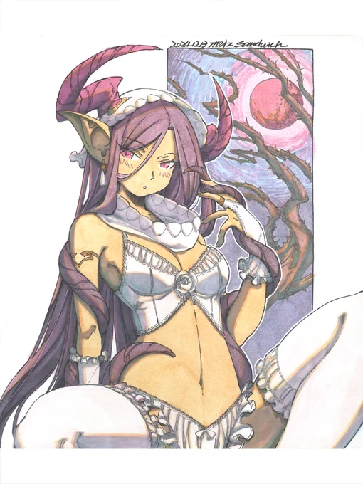 【アナログ2227:シュブ・ニグラス】BOOTHリクエスト作品です。ご依頼ありがとうございます<(_ _)>#水彩 #色紙 #BOOTH #リクエスト 