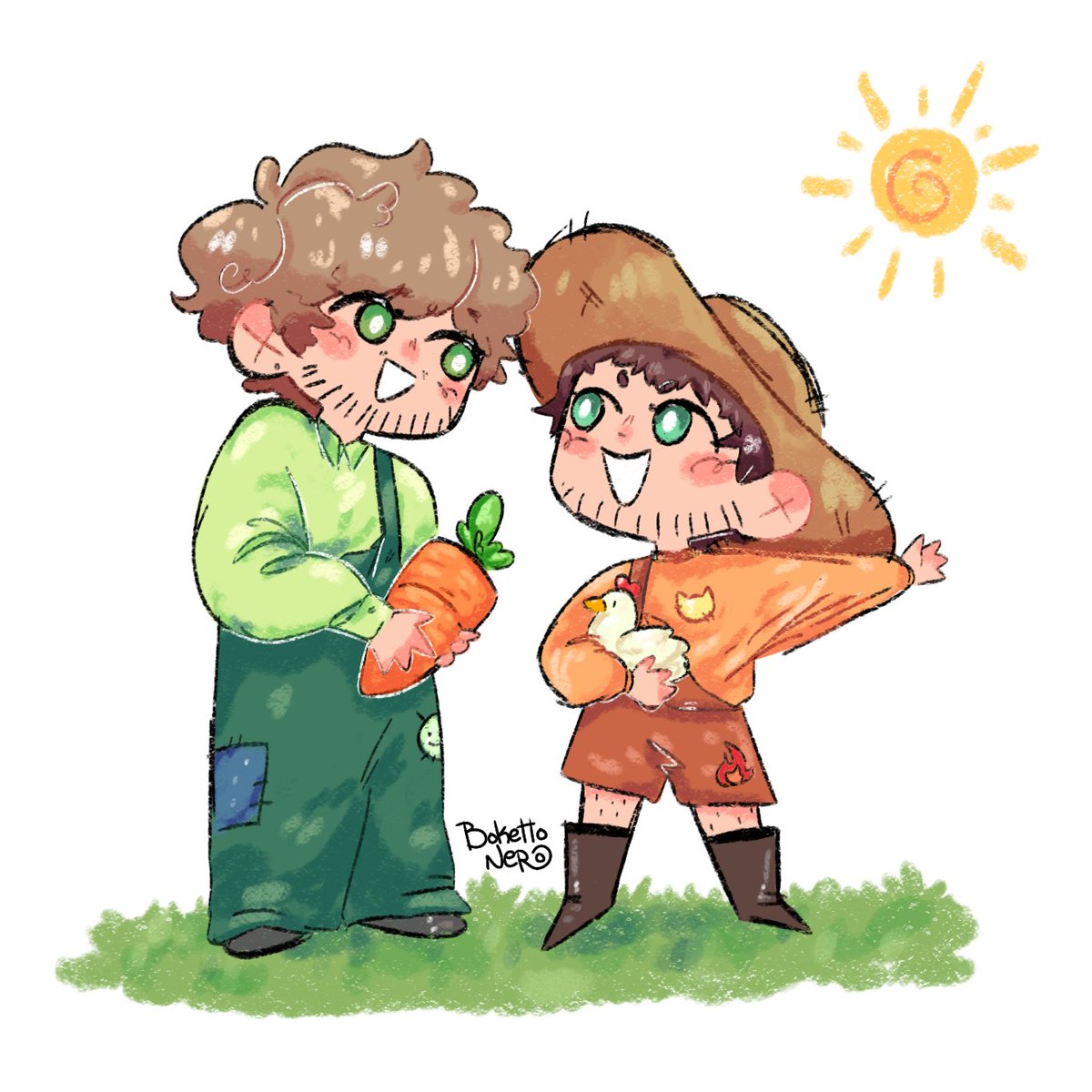 BokettoNero's tweet photo. Day 7: Farm Au / Cowboy Au

Felices y bonitos en una granjita❣️

#dnapweek24 #dnapweek24_d7 #dnap https://t.co/crPrq60qUM