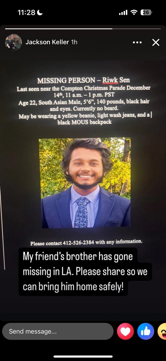 My daughter's boyfriend posted this. He is friends with Riwak's brother. Please share so he can be found.