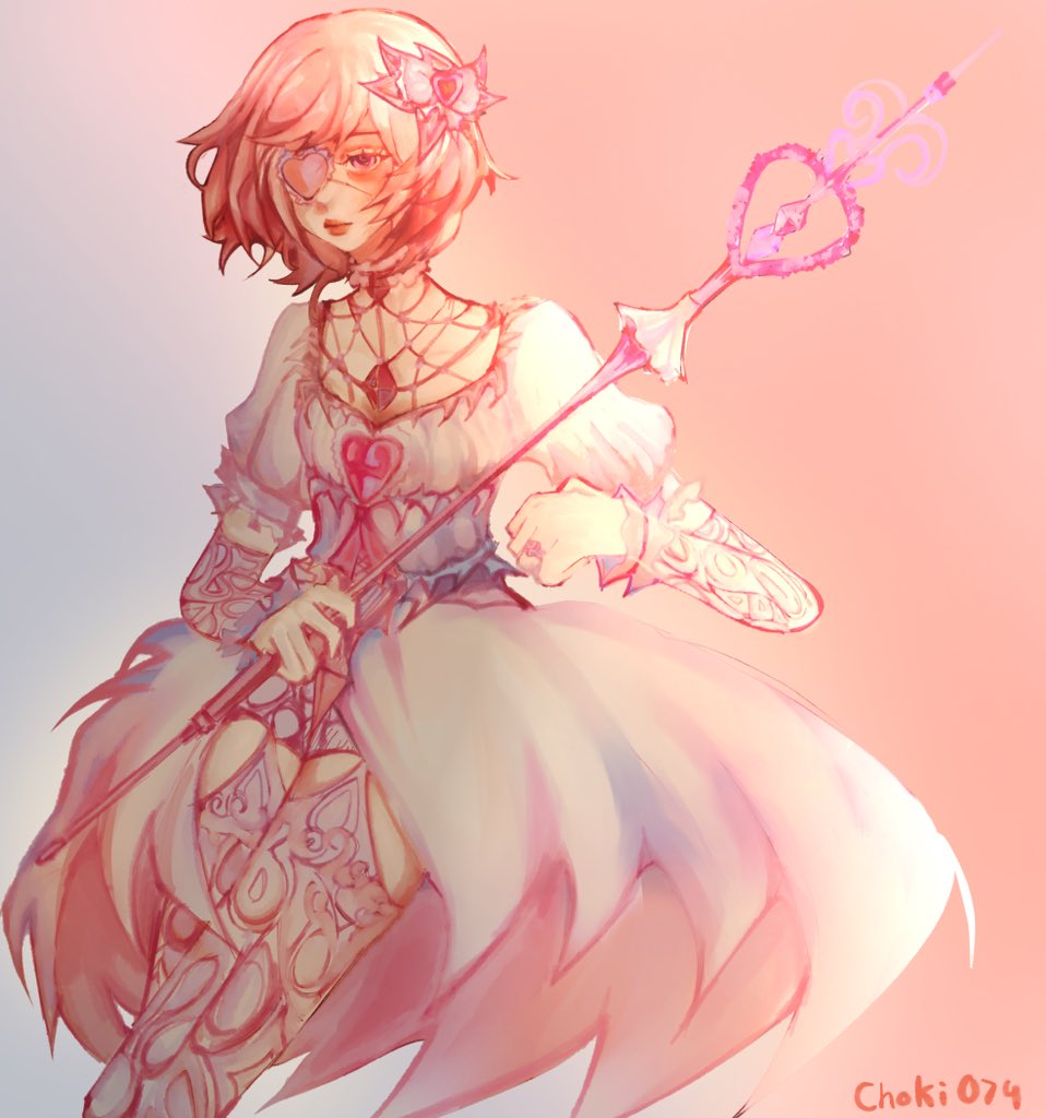 I really felt like drawing magical girl so I made her up 
#artmoots #vgencomms