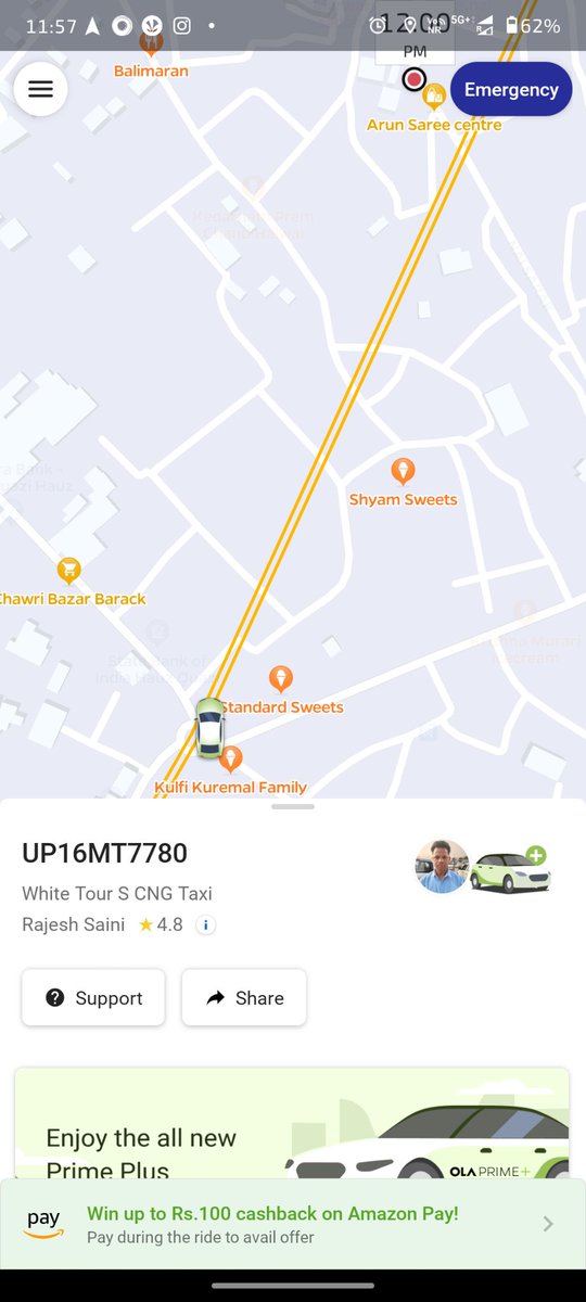 me_s_h_u_b_h's tweet image. Hi @ola_supports 
I booked a cab that came 40 min. Late &amp;amp; approx 350 m far away from my pick up point.
He talked very rudely and even threatened us to drop off in between ride after all he dropped 900 m away from our location.
This is really a pathetic service from @Olacabs