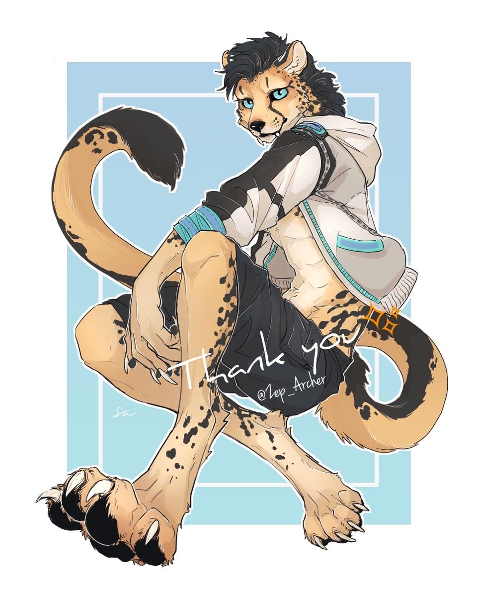 sui_wolf55's tweet image. skeb Thank you⚡️