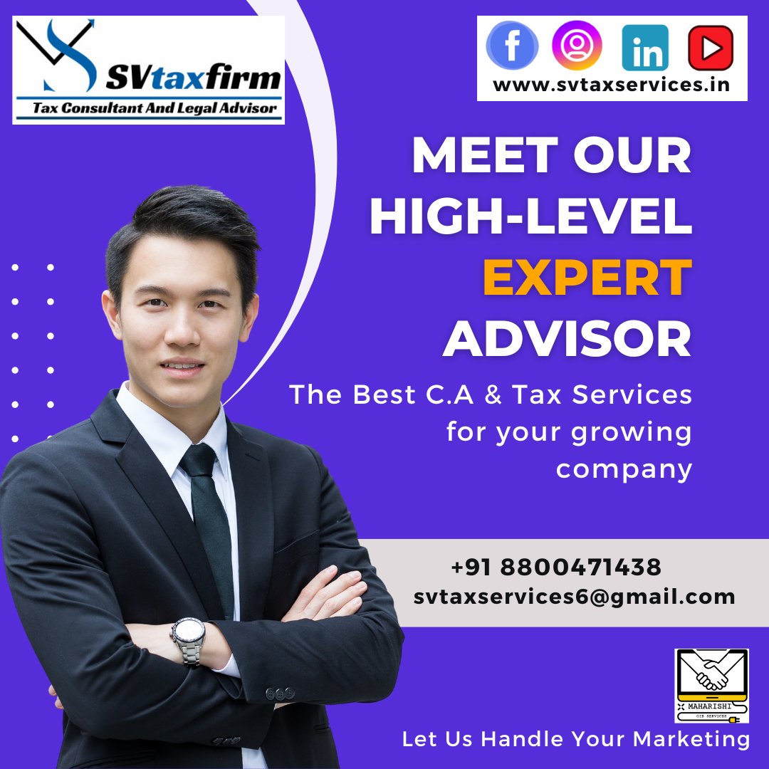 Svtaxservices's tweet photo. Meet our High-Level Expert Advisors at SV Tax Firm! 
Contact us today and let’s handle your tax and advisory needs professionally!
🌐 Visit us: https://t.co/e4xPGahx1P
📧 Email: svtaxservices6@gmail.com
#TaxConsulting #CATaxServices #BusinessGrowth #FinancialAdvisors #SVTaxFirm https://t.co/Zi3tp8bAMY