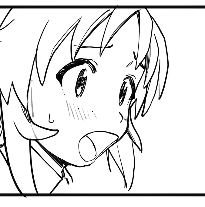顎が動いて口が開いていて、なおかつゴツくならずかわいいラインを維持出来る様に描く試みを頑張った 