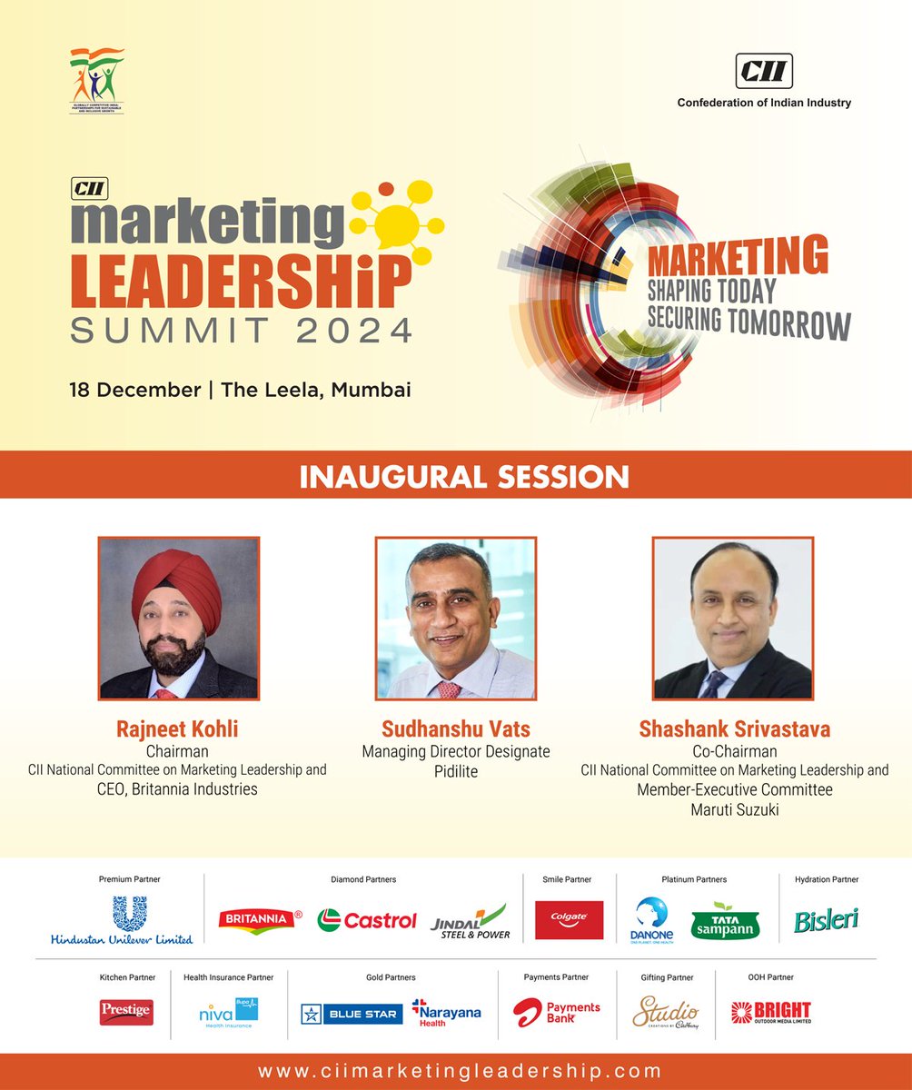 CIIKOLCOE's tweet photo. Join us for the Inaugural Session as we set the stage to explore "Marketing: Shaping Today, Securing Tomorrow"—a theme that redefines strategies for growth and resilience.

 For more details visit https://t.co/xDar6lmw6T
#CIIMLS #Marketingleadership #FutureOfMarketing https://t.co/ElE395XJHN