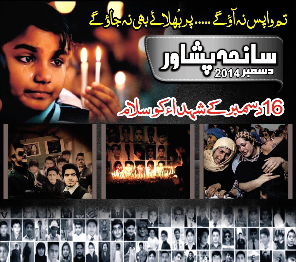 Mingalntd's tweet photo. On December 16, 2014, a horrific terrorist attack occurred at the Army Public School in Peshawar, Pakistan. 149 innocent lives were lost, including 132 children. #APSAttack #NeverForget https://t.co/TZOvkZAbb9