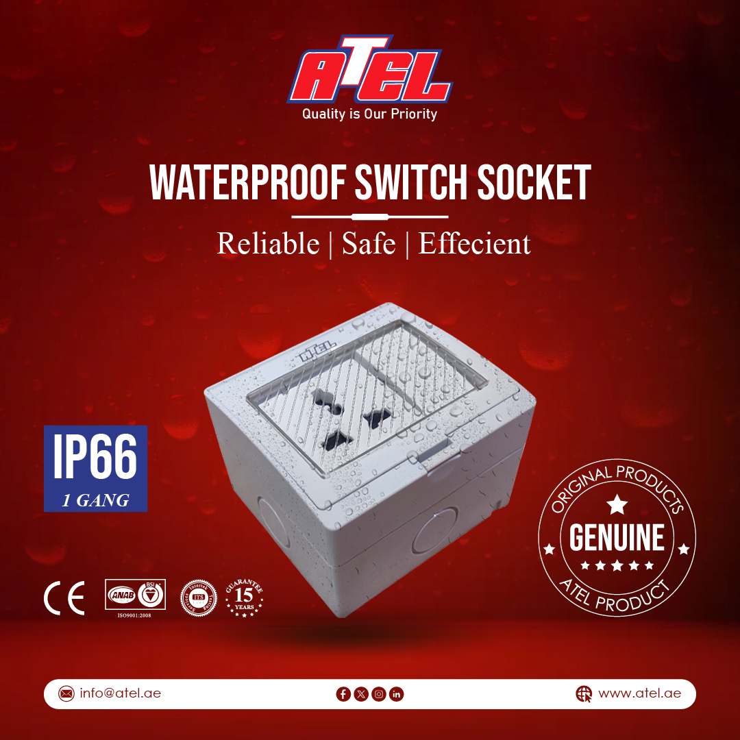 ATEL456920's tweet image. Keep your connections safe &amp;amp; secure with our IP66 Waterproof Switch Socket! Reliable, Safe, &amp;amp; Efficient — perfect for any environment.
High quality
Genuine ATEL product

Call/message: +256 707 505 001 | +256 200 900 882
atel.ae

#ElectricalSafety #WaterproofSocket