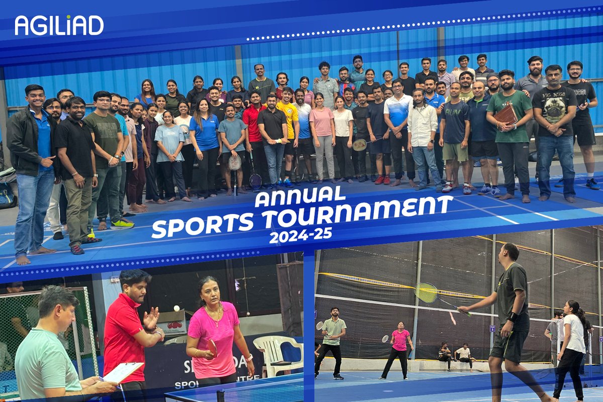AGiLiAD's tweet photo. Action, excitement, and teamwork! Our annual sports tournament was an incredible display of spirit and sportsmanship! Here are some of our favorite moments from the Badminton and Table Tennis matches...
#OneTeam #LifeAtAgiliad #funatwork #teamsports https://t.co/WDYmnSiY25