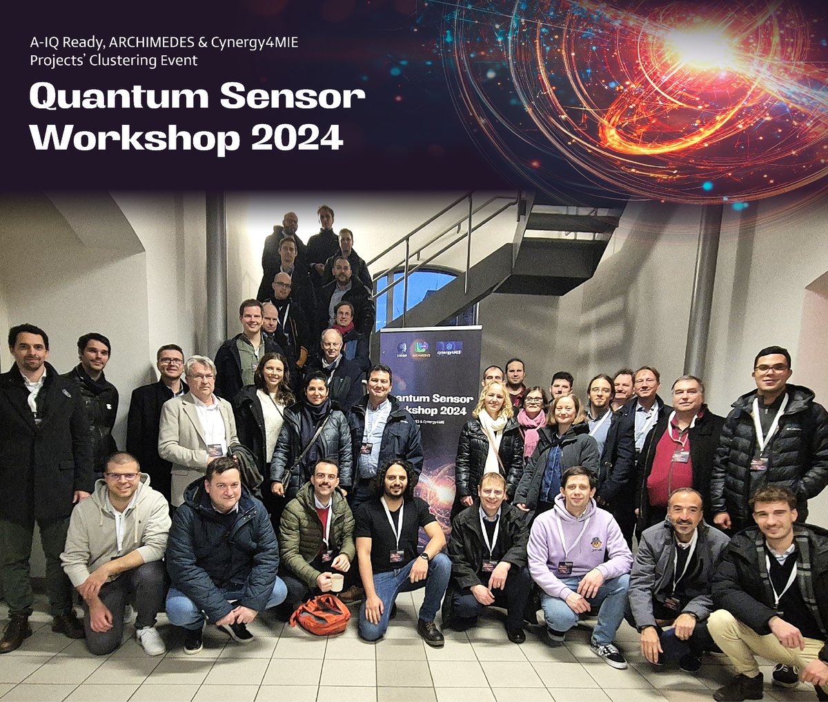 📸A-IQ Ready, ARCHIMEDES and Cynergy4MIE partners at the Quantum Sensor Workshop - the projects' #clustering event in Erlangen yesterday!

🫱🏻‍🫲🏼Thanks a lot for your active participation in the experience and insight exchange!