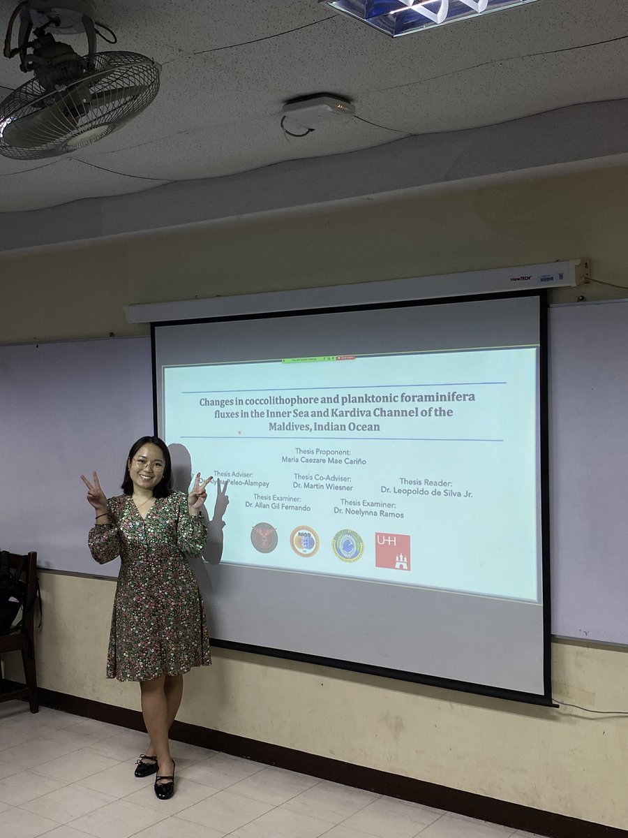 nannoworkslab's tweet photo. Zare Cariño will be presenting the results of her master’s thesis on coccolith and pforam fluxes in the Maldives, today!

Wish her luck! https://t.co/RSCYVecdXe