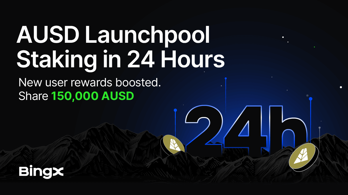 BingXOfficial's tweet photo. Time to stake, time to earn 🪙

 $AUSD staking opens in 24h on #BingX Launchpool—don’t miss your slice of 150,000 AUSD pie. @withAUSD

Join now: https://t.co/TXgFGzEPrC https://t.co/BYtxyHMRDw