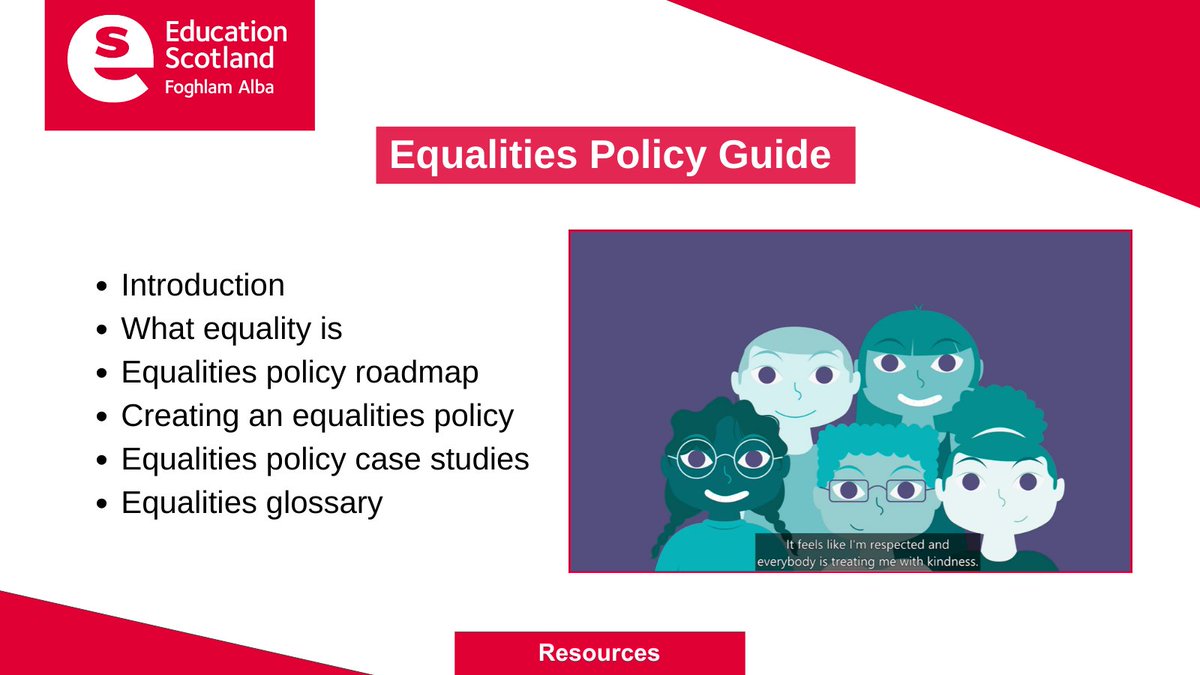Have you seen our new Equalities Policy Guide?

It includes case studies, resources and links to support the process of developing your own guide in your setting. We’ve also divided it into sections to make it easy to use 👇

Full guide here: ow.ly/xgOB50UpNxK