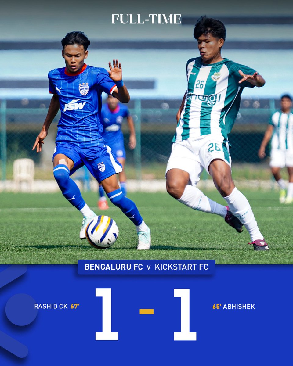bengalurufc's tweet photo. The Blue Colts bagged their first point of the RFDL qualifiers with a 1-1 draw against Kickstart FC. 🔵
#WeAreBFC #BFCKFC #YouthDevelopment https://t.co/LJaJyD1O8T