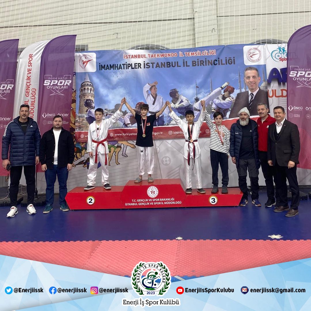Enerjiissk's tweet photo. Enerji İş Spor Kulübü’nün Taekwondo sporcuları,  İstanbul İmam Hatip Okulları Şampiyonası’nda önemli başarılara imza attı. Şampiyonada kulübü temsil eden sporcular, farklı kategorilerde üstün performans sergileyerek madalya kazandı.

Sporcularımızın tebrik ediyoruz. https://t.co/gcWQl3iDvU