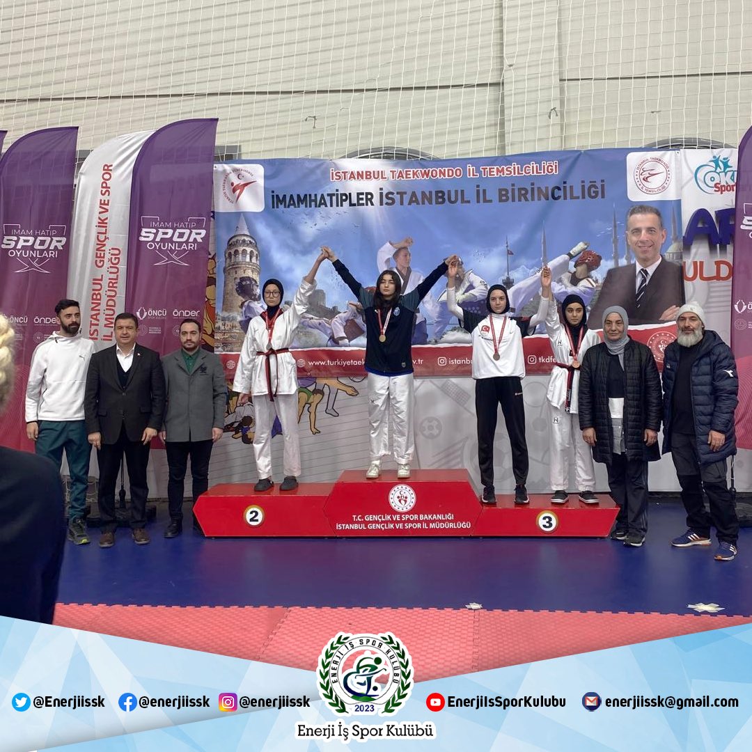 Enerjiissk's tweet photo. Enerji İş Spor Kulübü’nün Taekwondo sporcuları,  İstanbul İmam Hatip Okulları Şampiyonası’nda önemli başarılara imza attı. Şampiyonada kulübü temsil eden sporcular, farklı kategorilerde üstün performans sergileyerek madalya kazandı.

Sporcularımızın tebrik ediyoruz. https://t.co/gcWQl3iDvU