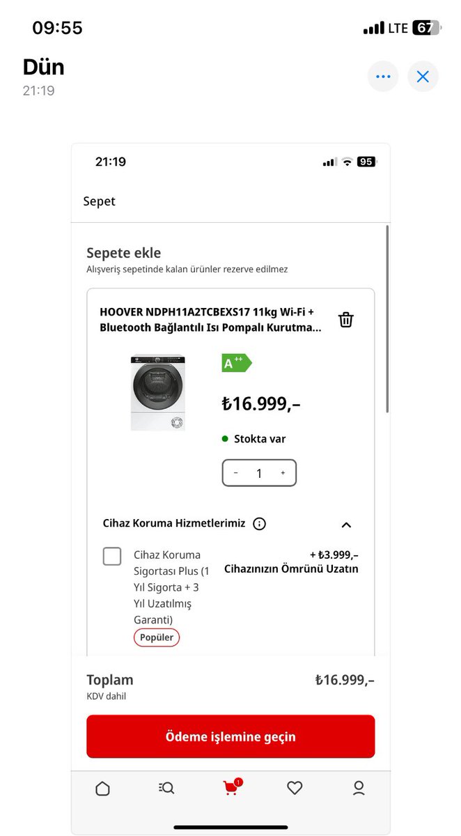 aslibasut's tweet photo. #mediamarkt
Dün akşamdan bu sabaha ne değişti ? Sepetimdeki ürün bin lira zamlanmış pes artık ! @mediamarkt_tr https://t.co/xWDyvZQpWm