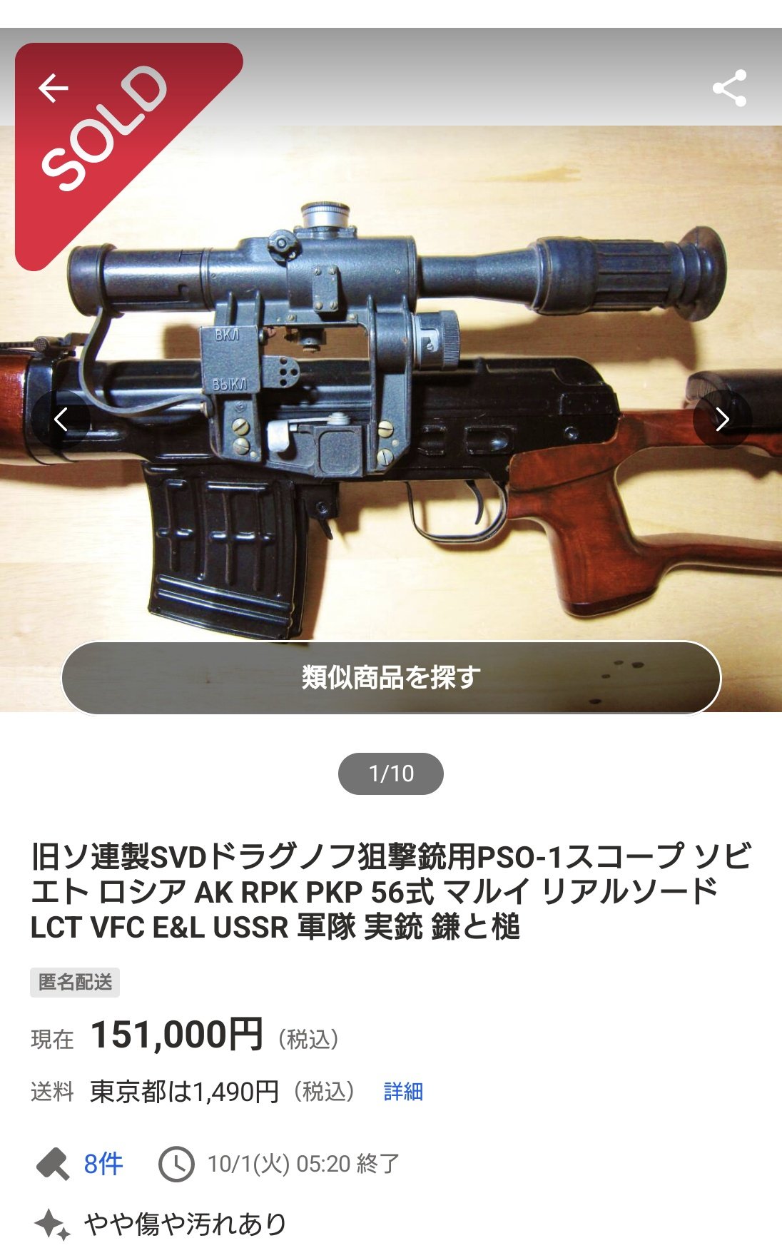 PSO-1 スコープレプリカSVD ドラグノフAK ソ連ロシア