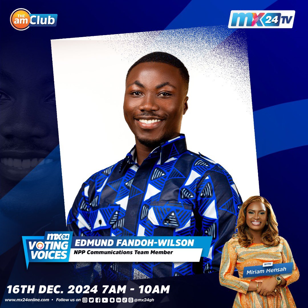 mx24gh's tweet photo. Starting the week with the latest news updates on #VotingVoicesonMX24. We will then spotlight the Teens Rave. 

Don’t miss the show. Be a part of it and send in your comments. 

#mx24gh #funfearlessfactual #ChristmasonMX24 https://t.co/6BgSOWfjVp