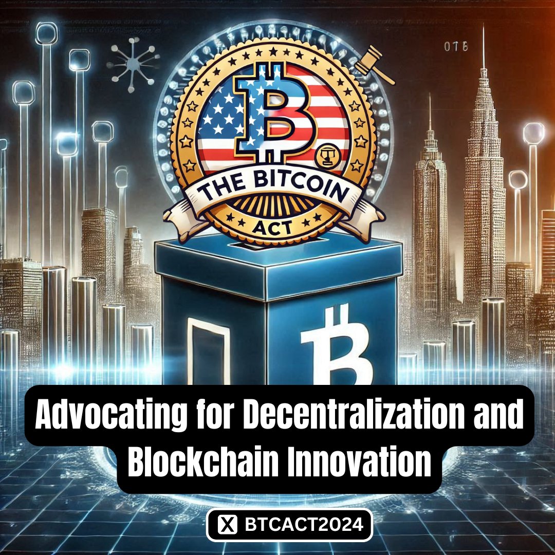 BTCACT2024's tweet photo. Decentralization isn’t just a goal—it’s a necessity for a fairer financial system. 

The #BitcoinAct is advocating for policies that prioritize blockchain innovation. 

Link in Bio ⤴️

#CryptoAdvocacy #DeFiRevolution https://t.co/OlT3g692xu