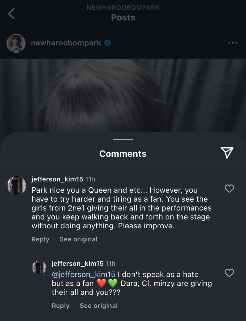 LoveBommiee's tweet photo. Dafuqqqq I am furious. Who the hell are you to comment this nonsense on Bom's post??? 😤🙄

She shouldn't see comments like this. ☹️ https://t.co/j27V2okvka