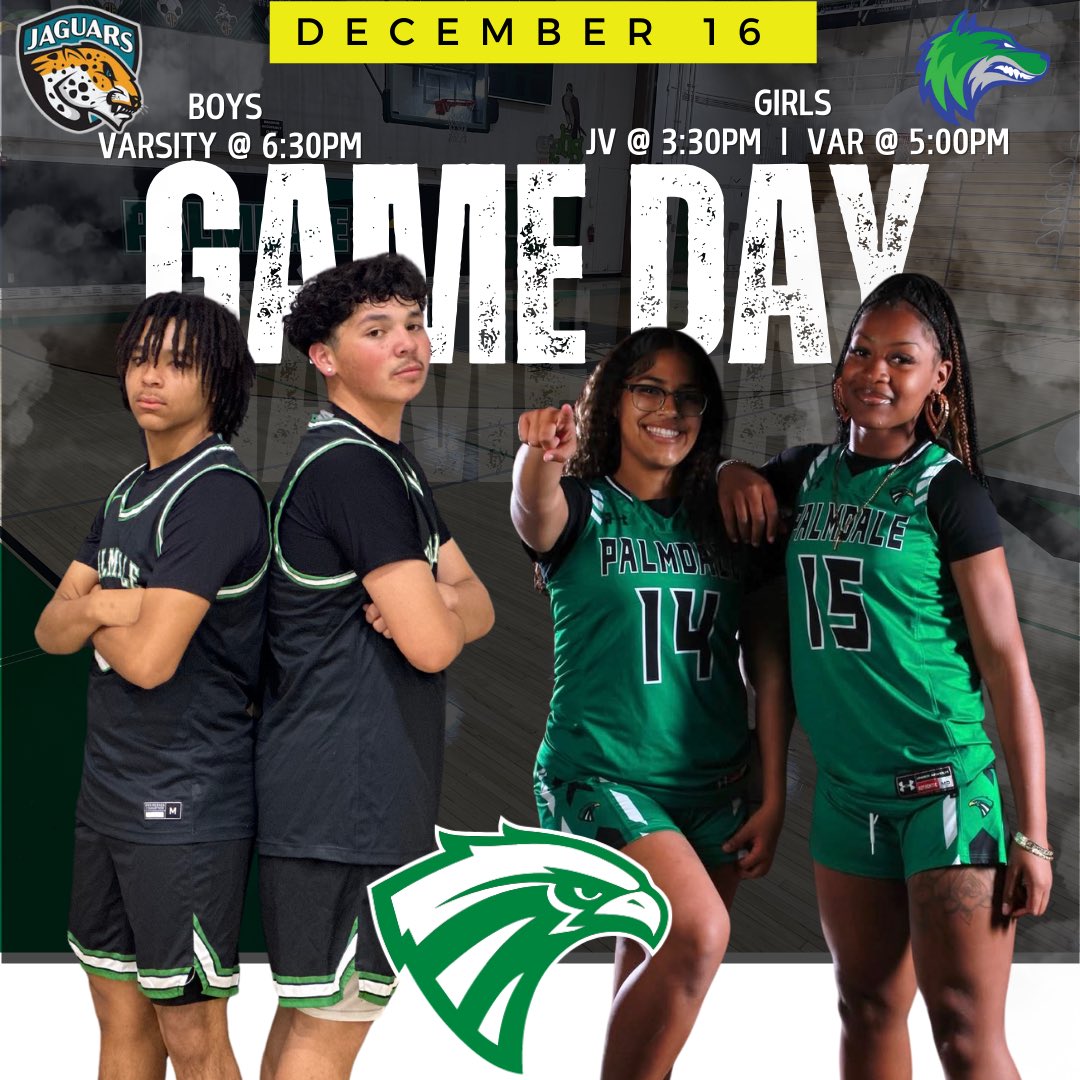 PHSFALCONHOOPS's tweet image. 🚨Game Day🚨 
Palmdale Girls &amp;amp; Boys Basketball will be in action on December 16th 

Girls Basketball vs Littlerock 
JV @ 3:30pm | Varsity @ 5:00pm 

Boys Basketball vs Palmdale Academy
Varsity @ 6:30pm