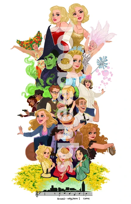 it was 2015 and someone commissioned me to design a tattoo of his fav musicals. #musical 