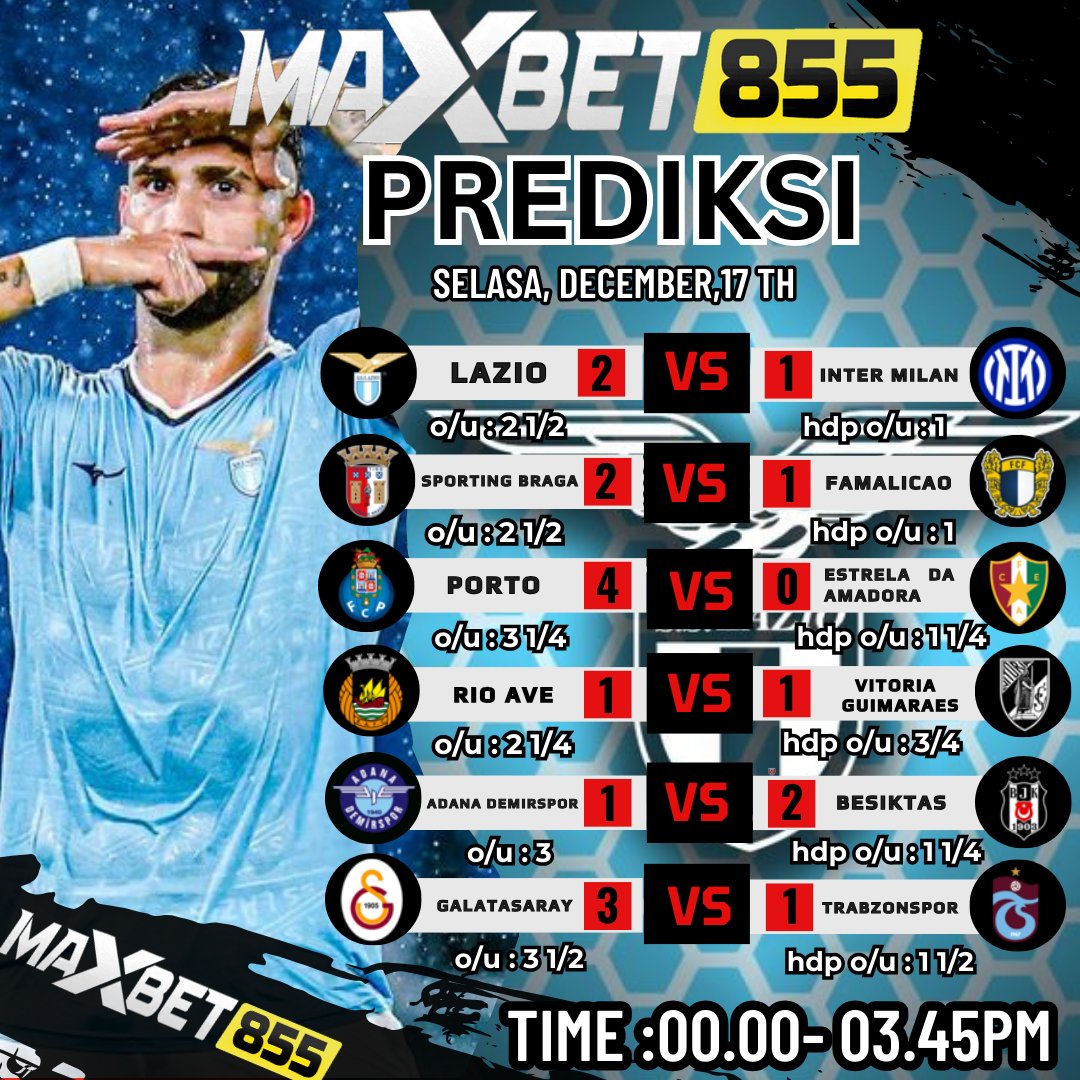 sifatariah's tweet photo. 🔥REFERENSI PREDIKSI MALAM YANG SANGAT SERU UNTUK LANJUTAN PERTANDINGAN SEPAK BOLA🔥
 🔥BISA LANGSUNG BETTING DI MAXBET855🔥 
#carti #samhowell #packers #klay #baddiesmidwest #yellowstonetv #monalisa #hazuki #weeknd #joshallen #bills #semuaorang #semuasorotan #maxbet855 https://t.co/rKdRs69Nax