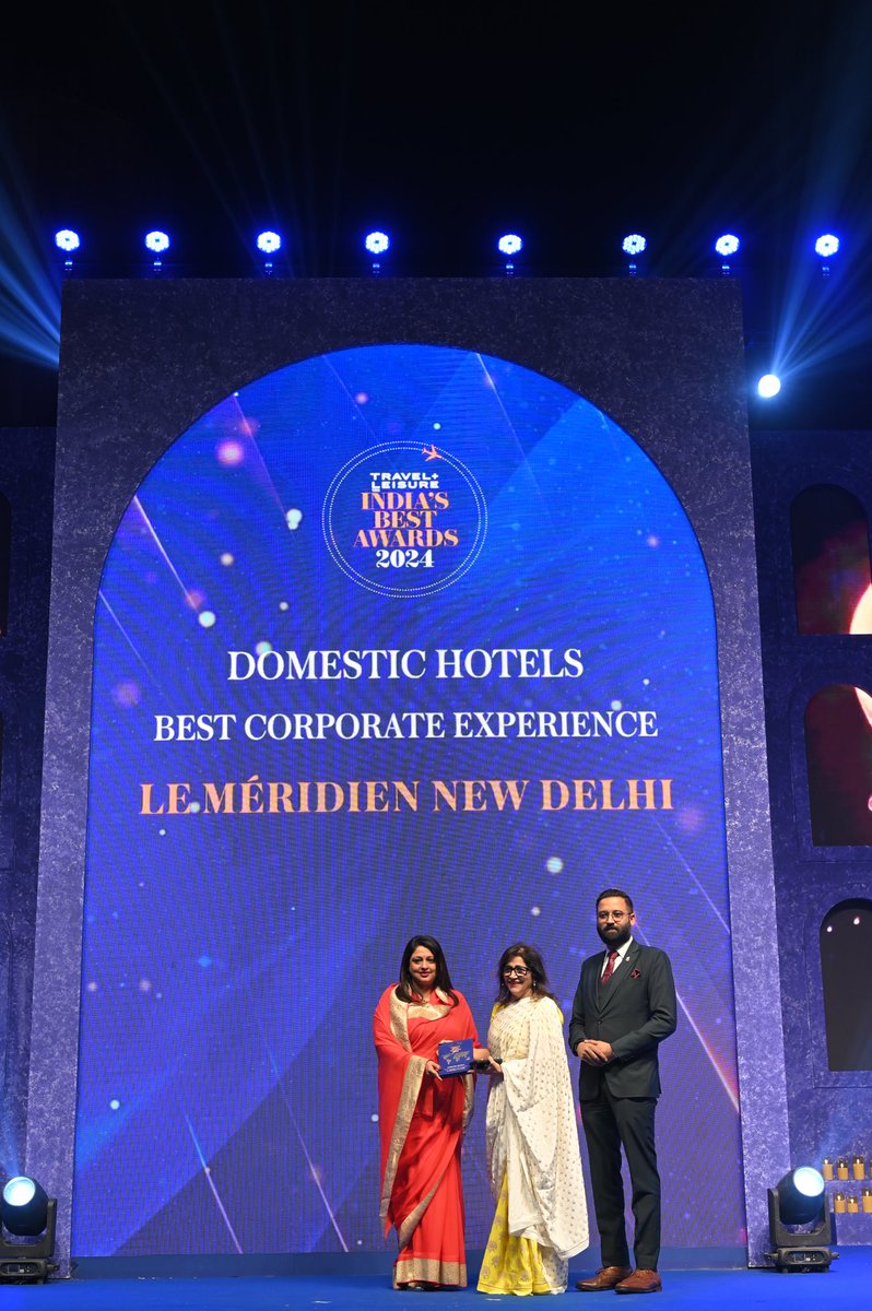 LeMeridienND's tweet image. We’re elated to be awarded the 𝐁𝐞𝐬𝐭 𝐂𝐨𝐫𝐩𝐨𝐫𝐚𝐭𝐞 𝐄𝐱𝐩𝐞𝐫𝐢𝐞𝐧𝐜𝐞 𝐇𝐨𝐭𝐞𝐥 at the recently concluded 𝐓𝐫𝐚𝐯𝐞𝐥 + 𝐋𝐞𝐢𝐬𝐮𝐫𝐞 𝐈𝐧𝐝𝐢𝐚’𝐬 𝐁𝐞𝐬𝐭 𝐀𝐰𝐚𝐫𝐝𝐬 𝟐𝟎𝟐𝟒. 

#TLIndia #IndiasBestAwards2024 #TravelLeisureIndia