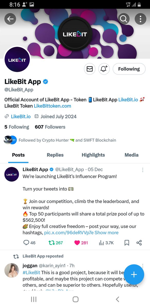 blinkissylie's tweet photo. @LikeBit_App Followed, liked and retweeted with notification on. I love @LikeBit_App

@XuangiChao
@AdenaCassie
Done 💪💪✅✅

#LikeBit #LBT $LBT https://t.co/P4NyOw2abc