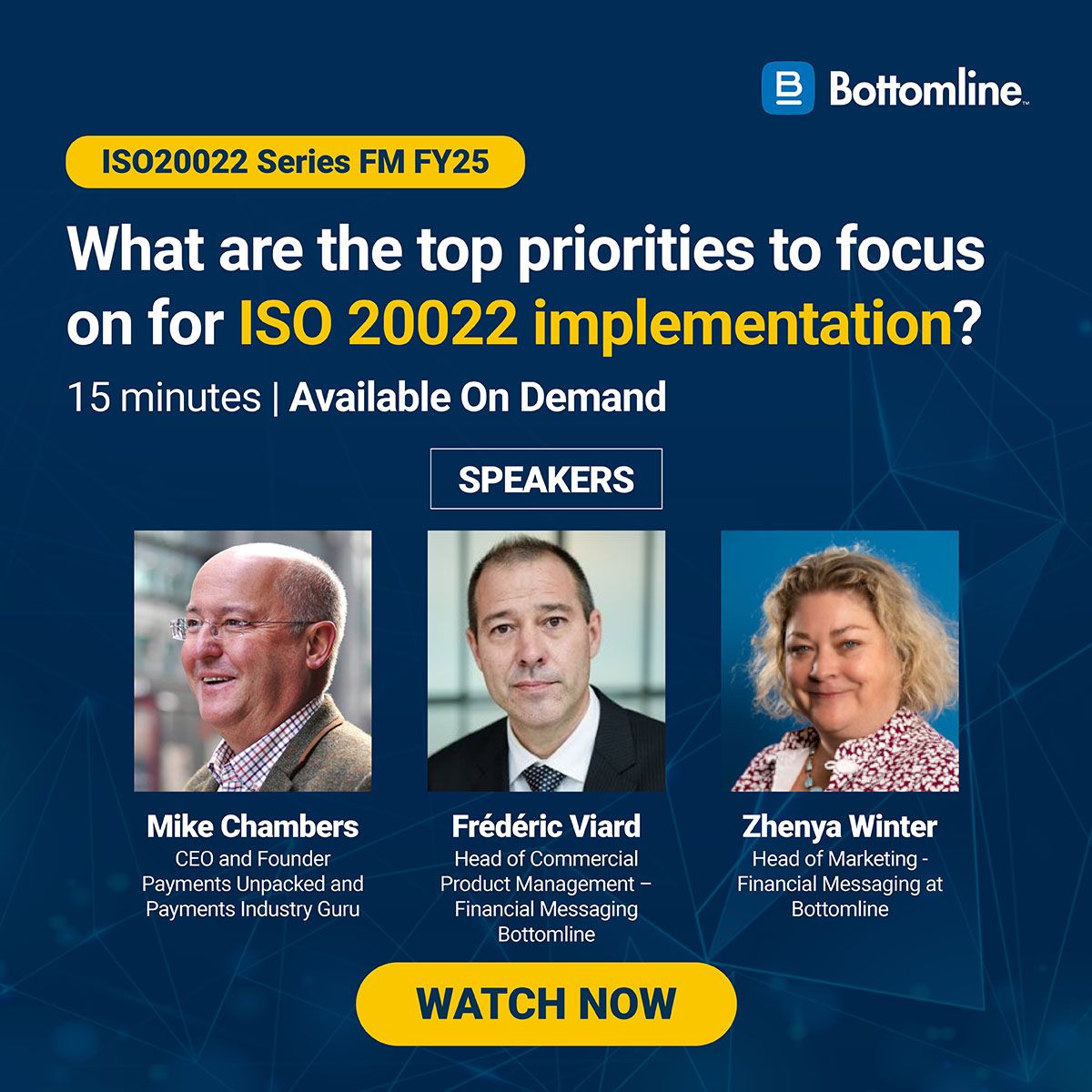 FintechNewsHK's tweet photo. Why ISO 20022 Matters: With cross-border payment volumes soaring, it's time to harness ISO 20022 to improve efficiency and elevate your financial operations.
Attend the webcast series by @Bottomlinepay to learn more: https://t.co/Nseik2Ts2n
#fintech #ISO2002 #payments #webinar https://t.co/oRUkjfjs2B