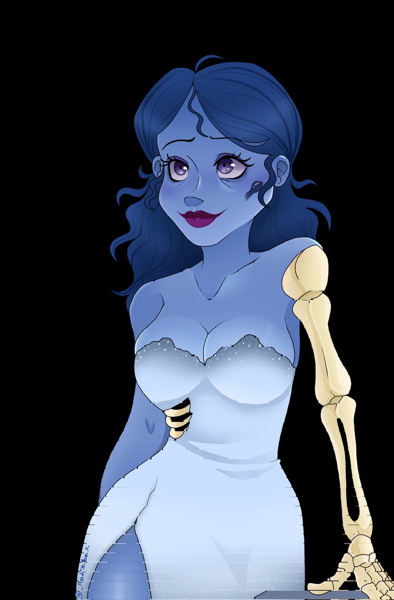 Maddys_Art_'s tweet photo. Drew my girl Emily 💙🥀
I was too lazy to draw a background lol #corpsbride #art https://t.co/kjydOjXm1s
