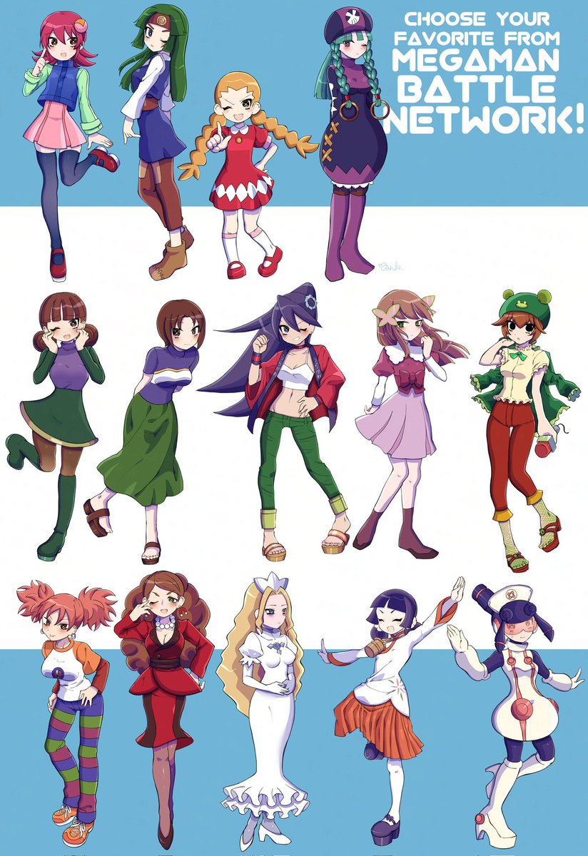 エグゼ女子キャラ色々 #ロックマンエグゼ #MegamanEXE