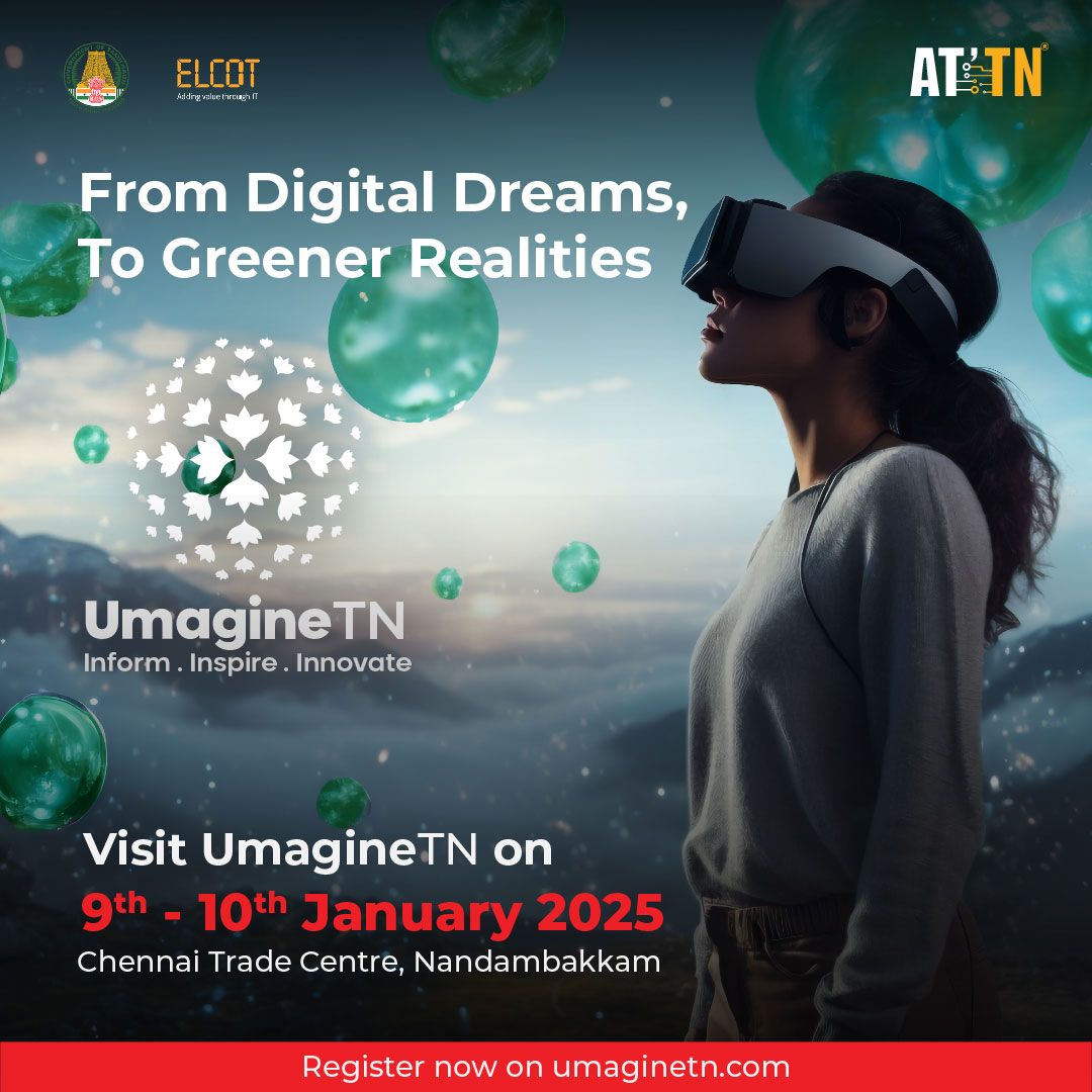 umaginechennai's tweet photo. Don't just witness the future, be a part of shaping it. UmagineTN 2025
# SustainabilityTech #TechforSustainability #SustainabilityTech #TechforSustainability #FutureofTechConference #Umagine #UmagineTN #TechInnovationSummit #TechSummit #ChennaiTechconference https://t.co/TDa7Zbrw7X