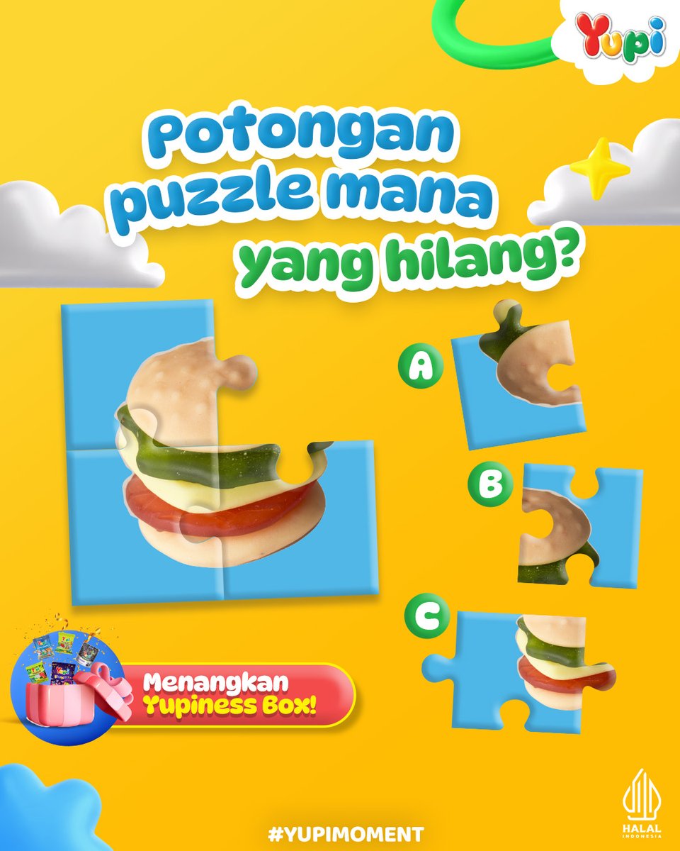 Varian Yupi mana nih yang ke isi dulu? Tebak di komen yuk nanti Yumin kirim hadiah ke Yupiers yang beruntung.

Syarat &amp; Ketentuan :
1. Follow twitter Yupi <a href="/Yupiers/">Yupi Gummy Candies</a> 
2. Like dan jawab di kolom komentar.
3. Yupiers boleh ikutan &amp; jawab berkali-kali.
4. Giveaway akan berlangsung